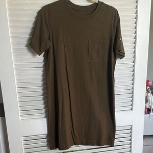 Everlane military green/brown T-Shirt dress